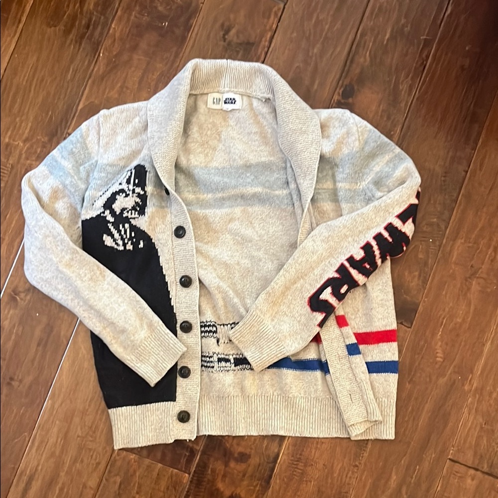 GAP Kids Gray Star Wars Cardigan